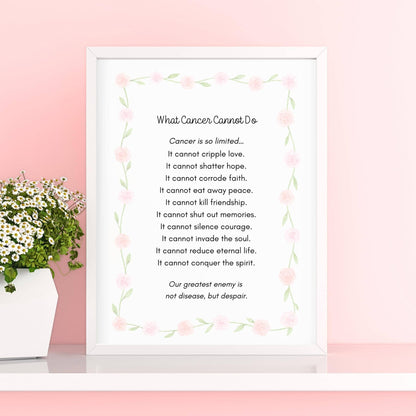 "What Cancer Can't Do" Keepsake Card